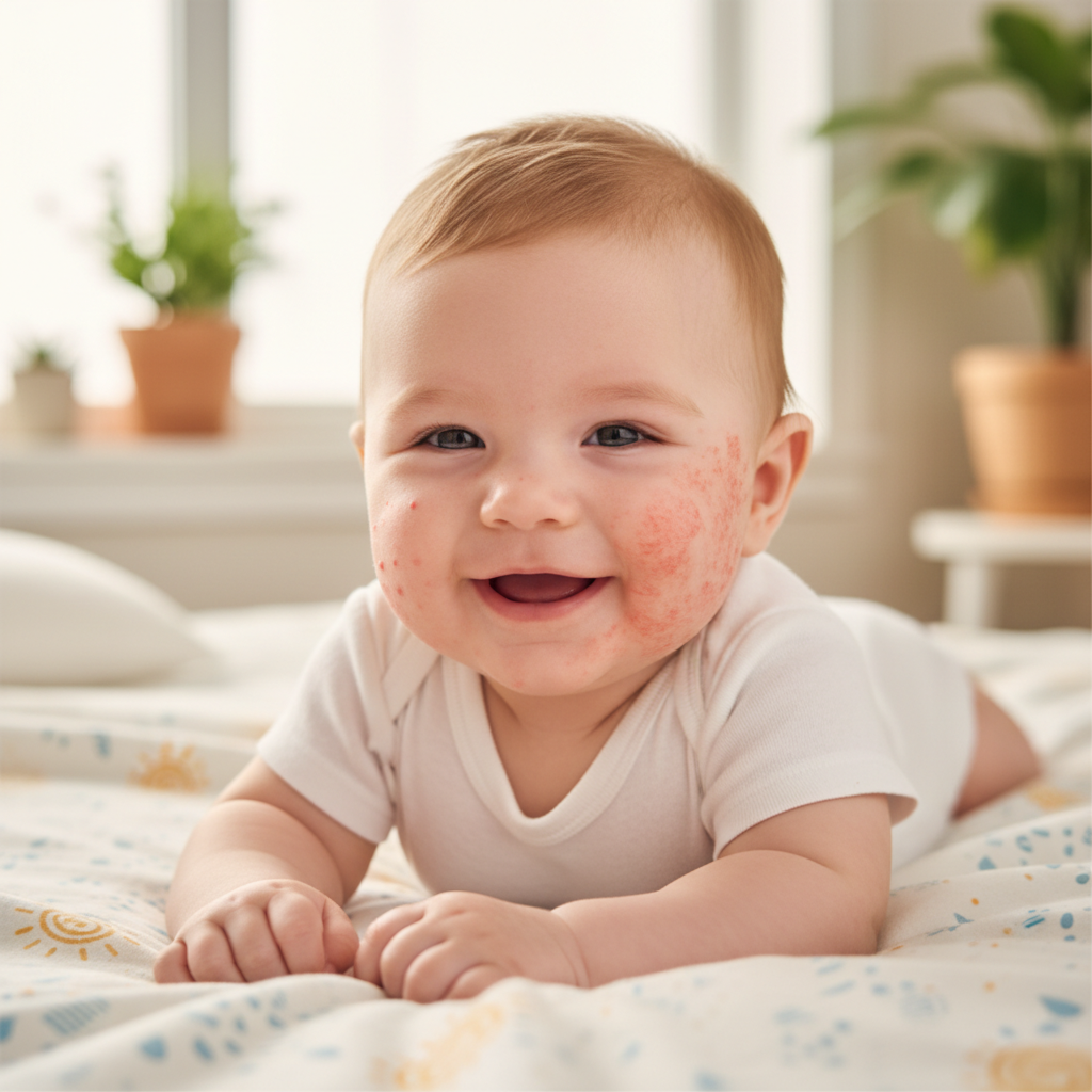 婴儿湿疹是热出来的吗？教你分清热疹与湿疹，避开这些护理误区