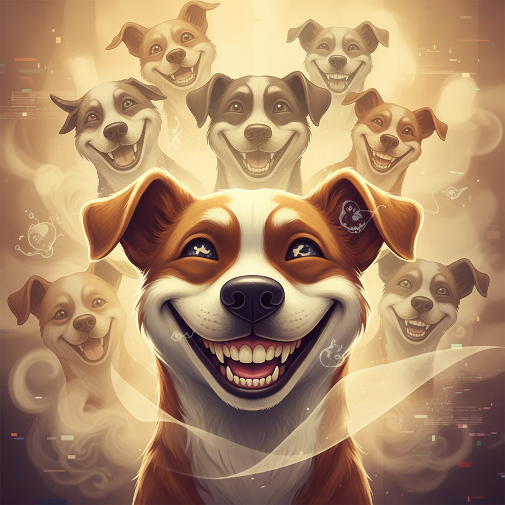 揭秘微笑的狗恐怖原图,深扒微笑狗恐怖原图:微笑狗原图片大全