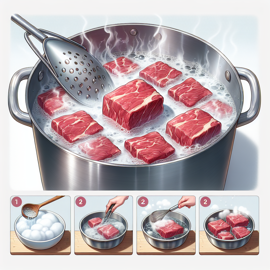煮牛肉冷水焯水浮沫处理步骤